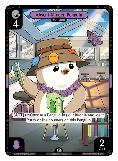 Absent-Minded Penguin, a Vibes card