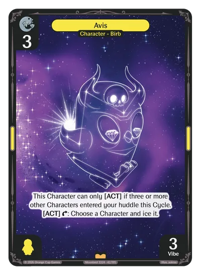 Avis, a Vibes card