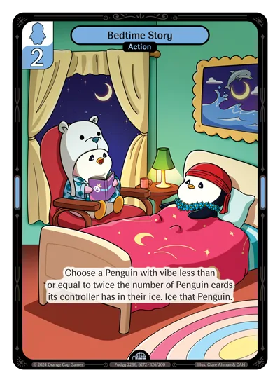 Bedtime Story, a Vibes card