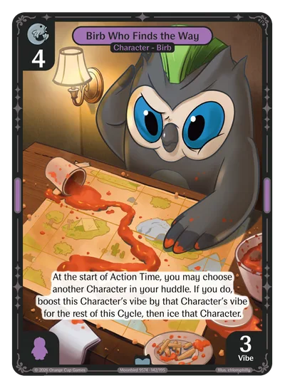 Birb Who Finds the Way, a Vibes card