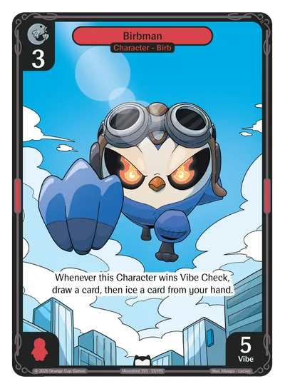 Birbman, a Vibes card