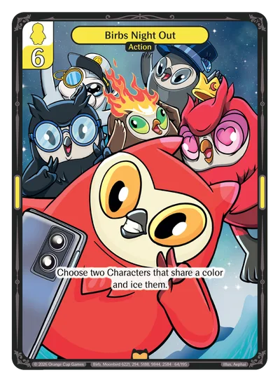 Birbs Night Out, a Vibes card