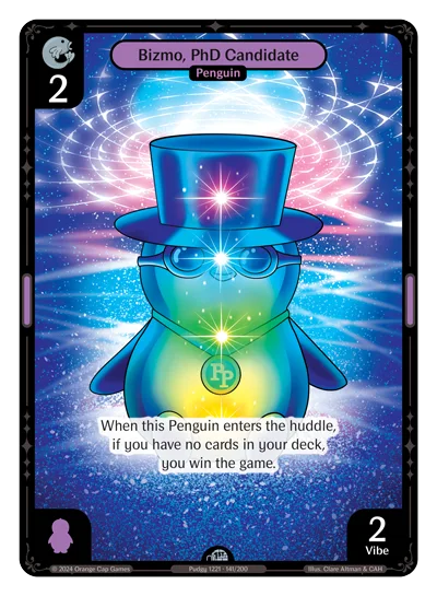 Bizmo, PhD Candidate, a Vibes card
