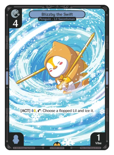 Blizzby the Swift, a Vibes card