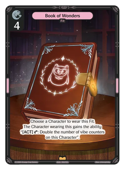 Book of Wonders, a Vibes card