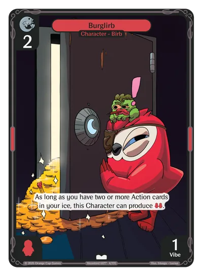 Burglirb, a Vibes card