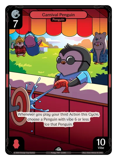 Carnival Penguin, a Vibes card