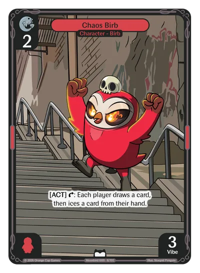 Chaos Birb, a Vibes card