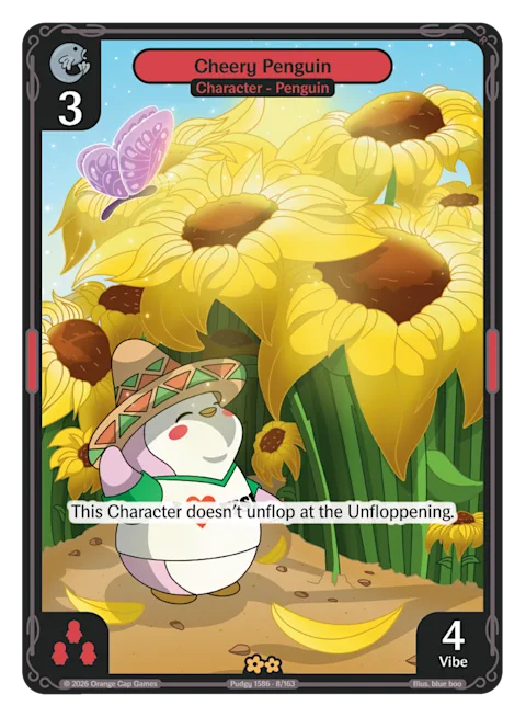 Cheery Penguin, a Vibes card