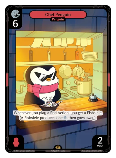 Chef Penguin, a Vibes card