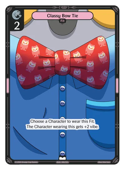 Classy Bow Tie, a Vibes card