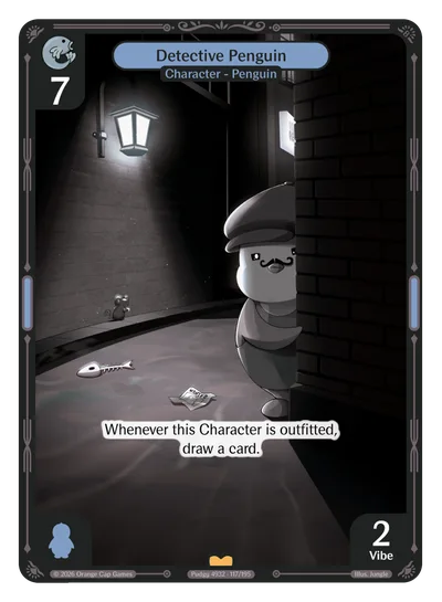 Detective Penguin, a Vibes card
