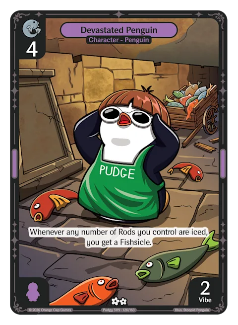 Devastated Penguin, a Vibes card