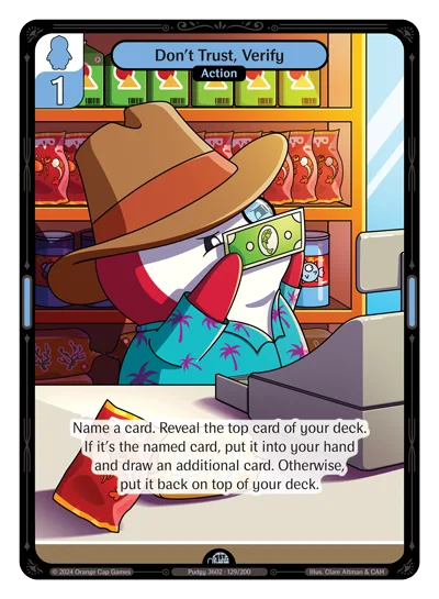 Don't Trust, Verify, a Vibes card