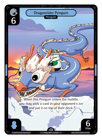 Dragonrider Penguin, a Vibes card