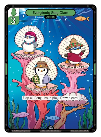 Everybody Stay Clam, a Vibes card