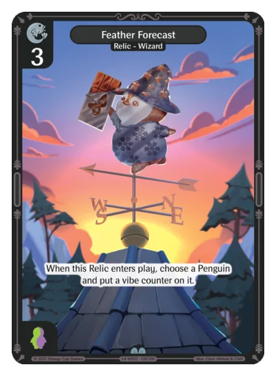 Feather Forecast, a Vibes card