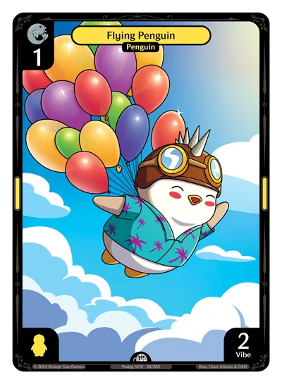 Flying Penguin, a Vibes card
