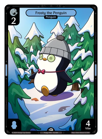 Frosty the Penguin, a Vibes card