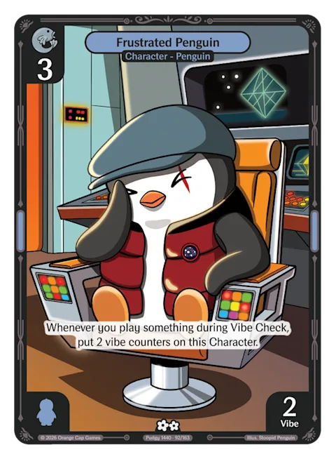 Frustrated Penguin, a Vibes card