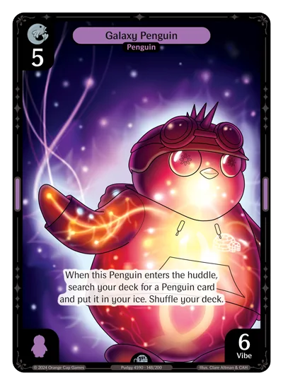 Galaxy Penguin, a Vibes card