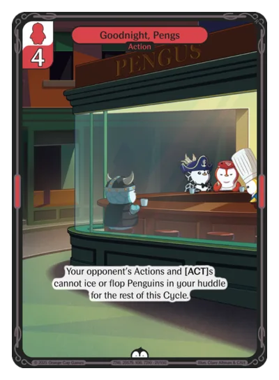 Goodnight, Pengs, a Vibes card
