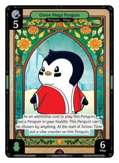 Green Mega Penguin, a Vibes card