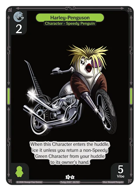 Harley-Penguson, a Vibes card