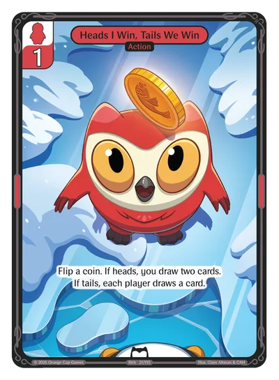 Heads I Win, Tails We Win, a Vibes card