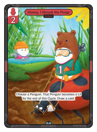 Honey, I Shrunk the Pengs, a Vibes card