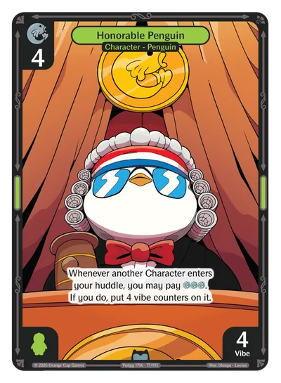 Honorable Penguin, a Vibes card