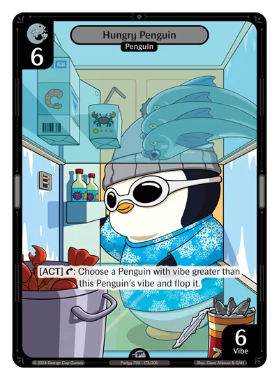Hungry Penguin, a Vibes card