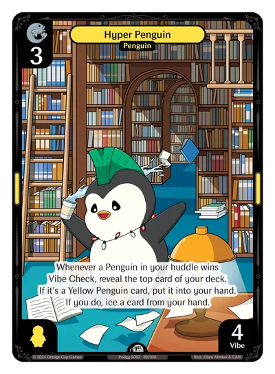 Hyper Penguin, a Vibes card