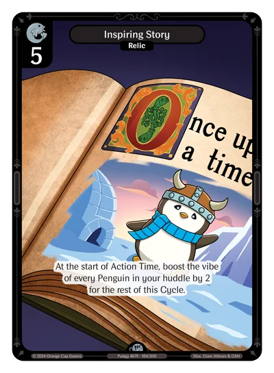 Inspiring Story, a Vibes card