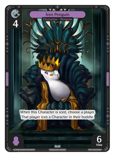 Iron Penguin, a Vibes card