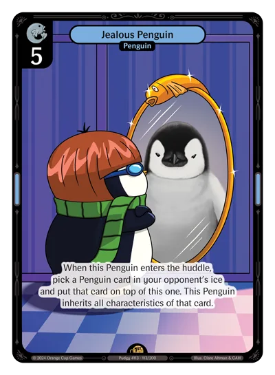Jealous Penguin, a Vibes card