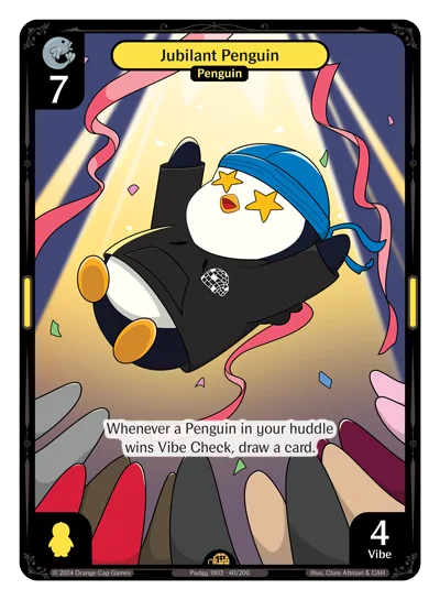 Jubilant Penguin, a Vibes card