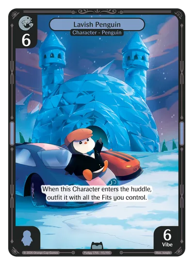 Lavish Penguin, a Vibes card