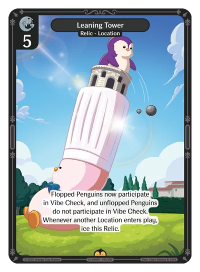 Leaning Tower, a Vibes card