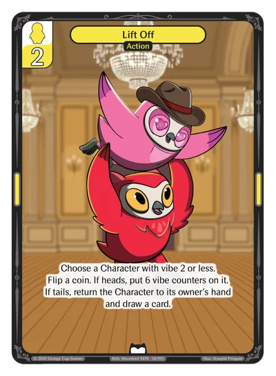 Lift Off, a Vibes card