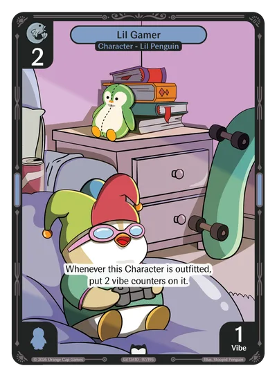 Lil Gamer, a Vibes card