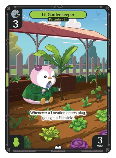 Lil Gardenkeeper, a Vibes card