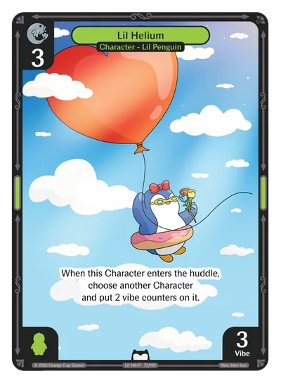 Lil Helium, a Vibes card