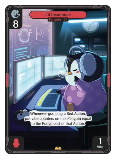 Lil Insomniac, a Vibes card