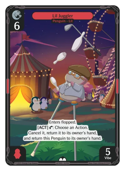 Lil Juggler, a Vibes card