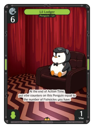 Lil Lodger, a Vibes card