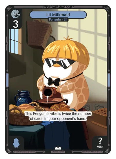 Lil Milkmaid, a Vibes card