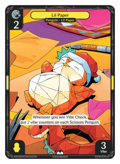 Lil Paper, a Vibes card