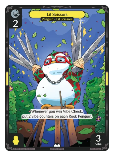 Lil Scissors, a Vibes card
