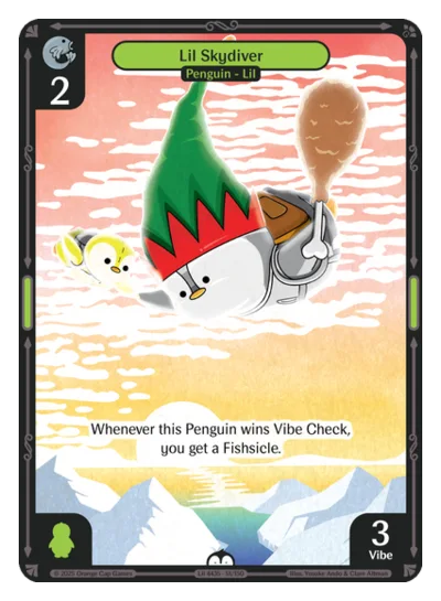 Lil Skydiver, a Vibes card